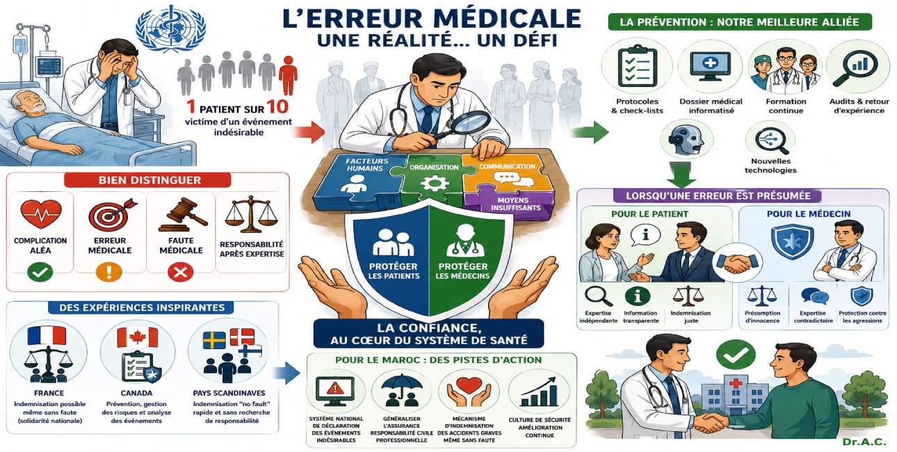 L'erreur médicale: une réalité de la pratique médicale, un défi pour le droit et la sécurité des patients